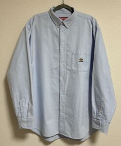 未使用 24FW Supreme Loose Fit Flannel Oxford Shirt Light Blue シュプリーム オックスフォードシャツ ライトブルー Lサイズ