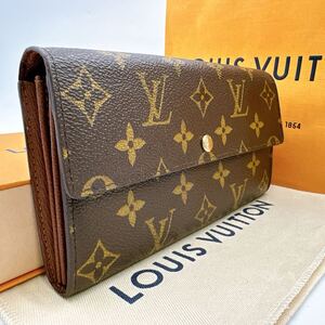 3803【ほぼ極美品】LOUIS VUITTON ルイヴィトン モノグラム ポルトフォイユ サラ 長財布 二つ折り財布 ウォレット M61734/TH0075