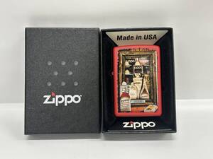 【長期保管品/未使用品】Zippo / ジッポー 歴代オイル缶 レッド 前面加工 箱付き ※税込価格※他同梱可