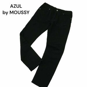 AZUL by MOUSSY アズール マウジー 加工★ストレッチ スキニー スウェット ドビー デニム パンツ ジーンズ Sz.S　メンズ　A4B00620_2#R