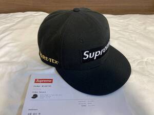 Supreme × New Era Box Logo GORE-TEX CAP 59FIFTY サイズ 7 1/4(57.7cm) シュプリーム ニューエラ ゴアテックス キャップ ブラック 良品