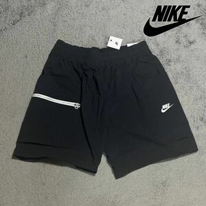 送料360円 2XLサイズ 新品 NIKE Dri-FIT ウーブン ショートパンツ 夏 ドライフィット ポケット ショーツ ハーフパンツ メンズ 黒 ブラック