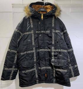 Supreme 18aw Logo Tape N-3B Parka Size-L シュプリーム ロゴテープパーカー ジャケット