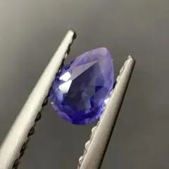 非加熱 天然シルキーサファイア パープルブルー ペアシェ ルース 0.46ct