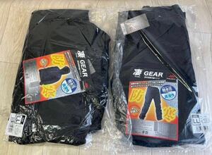 新品未使用　凄GEAR 防寒着上下セット XL LL ブラック 防水ジャケット 超軽量　通勤　自転車　バイク　アウトドア　雨具　他