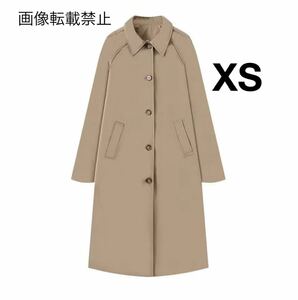 vintage ヴィンテージ レトロ ロング トレンチコート アウター XSサイズ レディース★ZARA 好きな方に★2024 A/W 秋冬新作 新品未使用★