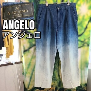 極太 アンジェロ ANGELO JAPAN コットン 綿パンツ 綿100％ 薄手 ツートン 夏パンツ 