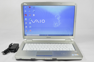 美品 希少ゴールド　最新win10　 office2019　即使用　Sony　VAIO VGN-NS92XS　高速Core2　P8600/快適4GB/大容量250GB/DVD/無線