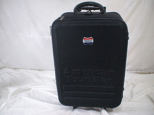 2435　American Tourister　黒　 鍵付　スーツケース　キャリケース　旅行用　ビジネストラベルバック