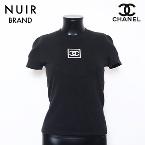 シャネル CHANEL 半袖Ｔシャツ 03A ココマーク ニット クルーネック スポーツライン Size:42 ブラック