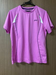 アシックス 半袖Tシャツ ランニング スポーツウェア レディース Ｌサイズ