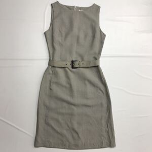 MICHEL KLEIN ノースリーブワンピース ミッシェルクラン　上品　細かなハーリキンチェック　サイズ40 h-21