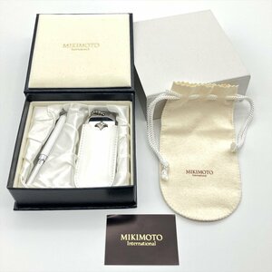 ミキモト MIKIMOTO リップブラシ 手鏡 コンパクトミラー シルバー金具 化粧品 化粧道具 コスメ レディース