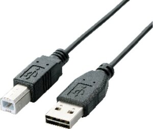 エレコム USB2.0ケーブル リバーシブルコネクタ A-Bタイプ ノーマル 5m ブラック U2C-DB50BK