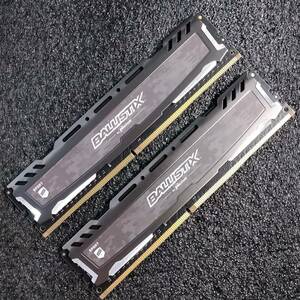 【中古】DDR4メモリ 16GB(8GB2枚組) CFD W4U3000BMS-8G(Crucial BALLISTIX) [DDR4-3000 PC4-24000]