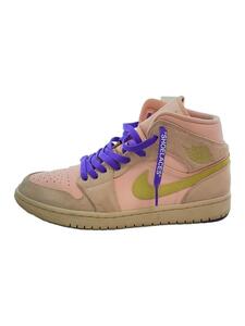 NIKE◆AIR JORDAN 1 MID SE/エアジョーダン1ミッドSE/ピンク/852542-600/28.5cm/