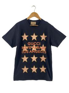 GUCCI◆Tシャツ/S/コットン/BLK/プリント/615044 XJEQI