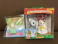 シルバニアファミリー　パティシエセット　クリスマス&ショコラウサギの赤ちゃん