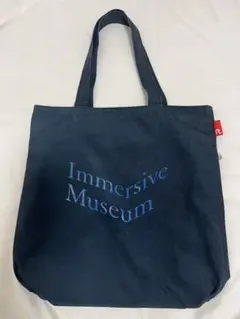 Immersive Museum トートバッグ ネイビー リバーシブル