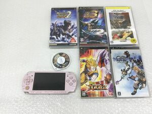 IS009-60【稼働品】SONY Playstation Portable PSP-2000 ソフト付き/モンスターハンター/ドラゴンボール/キングダムハーツ他