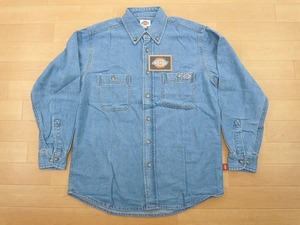 g405★新品★サイズ S★DICKIES ディッキーズ FB460U デニムシャツ★ワークシャツ ボンマックス★カラー7 ブルー★即決★