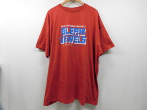 RODEO CROWNS ロデオクラウンズ WIDE BOWL RCWB ビッグロゴプリント Tシャツ GLEAM JEWELS 半袖 丸首 トップス オーバーサイズ レッド 赤 F