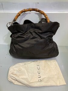 ◆GUCCI グッチ 2Wayバンブーバッグ 001-1998-1577 型崩れ大 保存袋付き 中古◆10375★