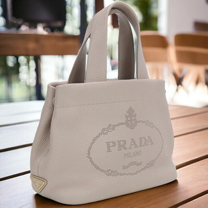 本日さらに+6倍 中古 プラダ トートバッグ レディース ブランド PRADA トートバッグ レザー 1ＢＧ390 2DKV F0NZ2 ベージュ バッグ