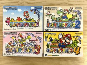 【限定即決】スーパーマリオアドバンス4種（1&2&3&4） 箱‐取説‐別紙あり 任天堂 AGB-P-AMAJ N.2713 ゲームボーイ アドバンス レア レトロ