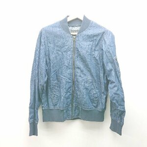 ◇ w closet フロントファスナー デニム風 薄手生地 無地シンプル 長袖 アウター 表記なし ブルー系 レディース E