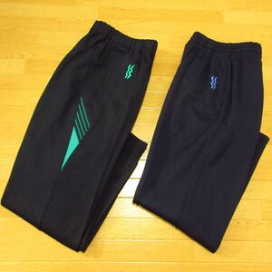 ◎希少 80s！M 2本セット！MIZUNO Super Star ミズノ レトロ◆ジャージパンツ ヴィンテージ◆メンズ 紺 まとめ売り◆CA0440