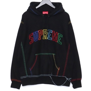 SUPREME 20AW Big Stichi Hooded Sweatshirt Mサイズ ブラック シュプリーム ロゴステッチ プルオーバー スウェット パーカー