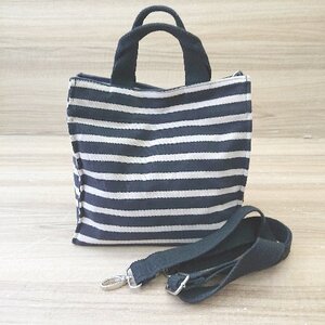 ◇ ◎ ROOTOTE ルートート ハンド ショルダーバッグ ブラック ベージュ レディース E