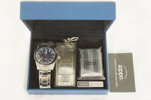 ② Zippo ジッポー LIMITED EDITION ライター 携帯灰皿 腕時計 箱付き 9705296011