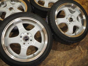 ★ツライチ★165/55R15 5.5J+45 4H100 新品 人気 逆ゾリ 深リム 1台分 N-BOX ALTO ワゴンR DAYS TANTO WAKE MIRA MOVE カスタム ホワイト