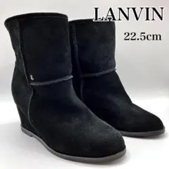 LANVIN ランバン ショートブーツ　インヒール　スウェード　22.5cm