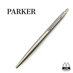 ■美品■PARKER パーカー　ノック式 ボールペン　筆記可能　USA製　シルバー金具