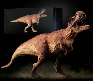 ティラノサウルス Tレックス T-Rex 動物 フィギュア プラモデル おもちゃ 模型 リアル PVC 恐竜好き 誕生日 プレゼント ブラウン