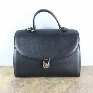 BURBERRYS LOGO LEATHER HAND BAG/バーバリーズロゴレザーハンドバッグ