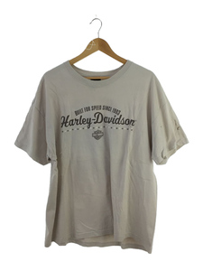 HARLEY DAVIDSON◆Tシャツ/XXL/コットン/BEG/プリント