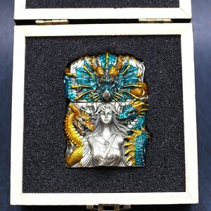 Zippo ジッポ フルメタル 夜光 九龍 仙女 オイルライター 喫煙具 箱入り ※着火未確認◆おたからや【G-B35961】同梱-2