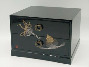 美品 小物入れ 会津塗 小引き出し 伝統工芸 工芸品 漆芸 保管品