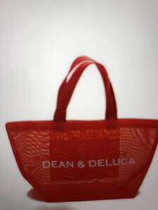 DEAN&DELUCA　メッシュトートバッグ　ブラッドオレンジ　Sサイズ