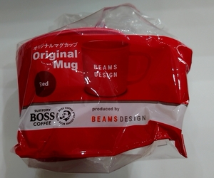 BOSS マグカップ BEAMS DESIGN 赤 新品未開封 ボス コラボ ビームス レッド