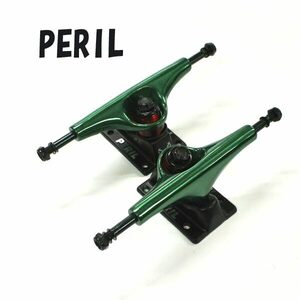 在庫処分セール！PERIL/ペリル PERIL TRUCK 8.0 ANODIZED GREEN スケートボードトラック スケボー SK8 [返品、交換及びキャンセル不可]