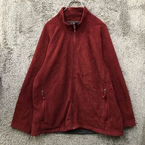 △ REI VINTAGE ヴィンテージ フリースジャケット サイズ2XL ジップアップ レッド POLARTEK ポーラテック レディース トップス 最落無（326