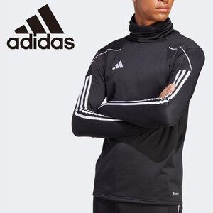 ★アディダス adidas 新品 メンズ 保温 裏起毛 フリース トレーニング ハイネック 長袖 シャツ 黒 XXLサイズ [HS3573-2XL] 三 零★QWER★