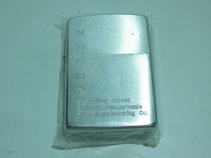 未使用 Zippo ジッポ 33 Barbour Street バーバーストリート 銀無地にシルバーカラーフォント オイルライター