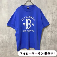 古着 used　GILDAN　WBA　2013　半袖プリントTシャツ　青　ビッグシルエット　オーバーサイズ