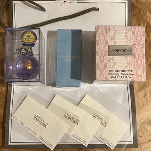 三越購入 LANVIN JIMMY CHOO ジミーチュウ DOLCE&GABBNA ドルチェ&ガッバーナ ライトブルー オードトワレ エクラドゥ 香水 新品未開封